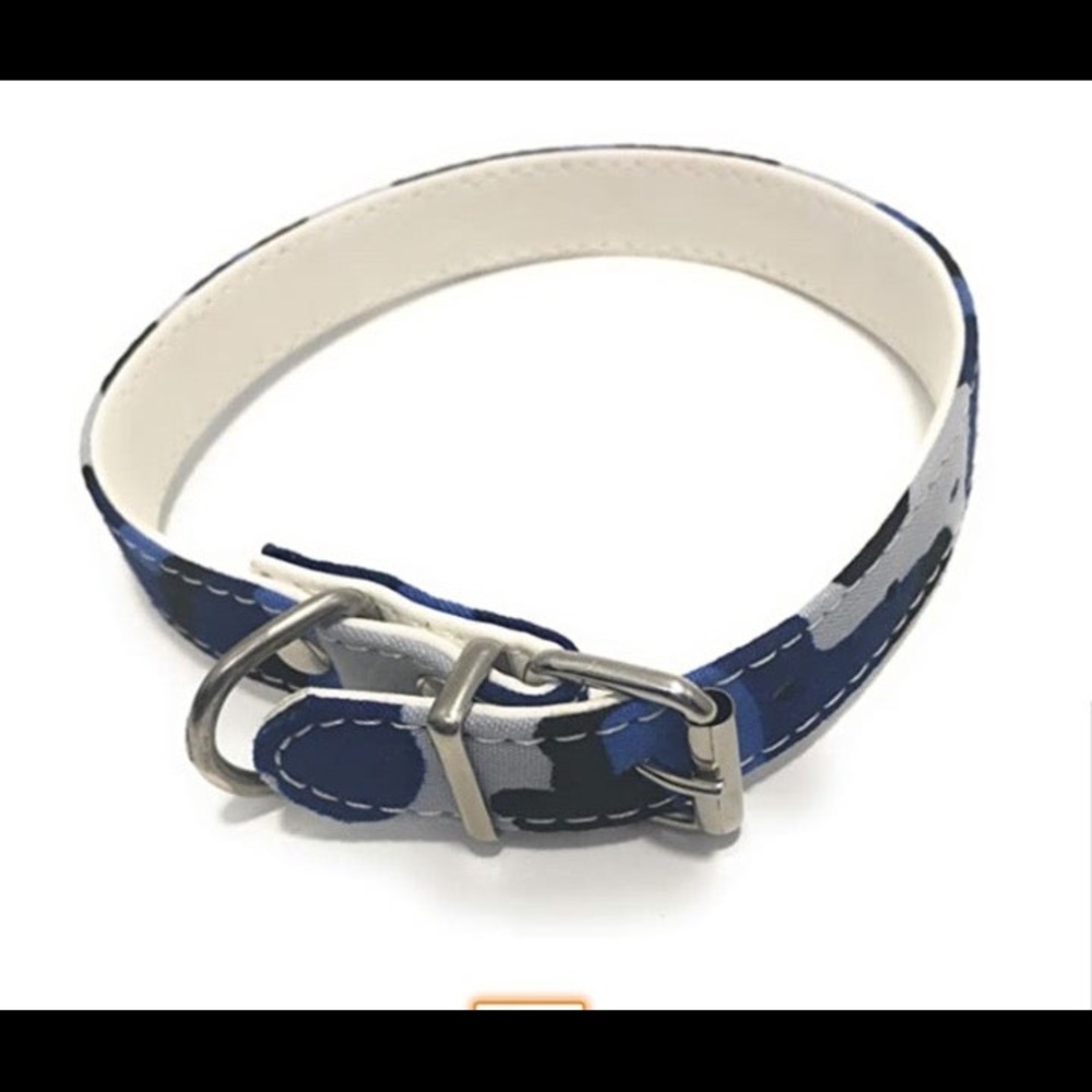 Blue Camouflage Dog Collar Small Dogs
